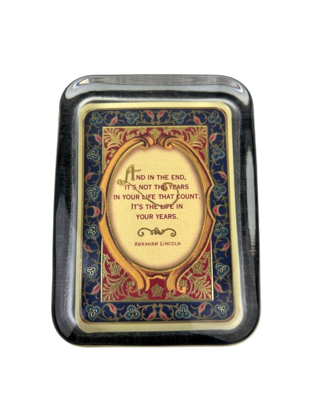 Abraham Lincoln Quote Glass Paperweight President Inspirational Office Desk Gift